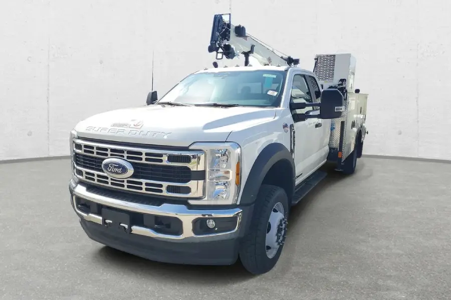 Commercial service body truck upfit with secure tool storage